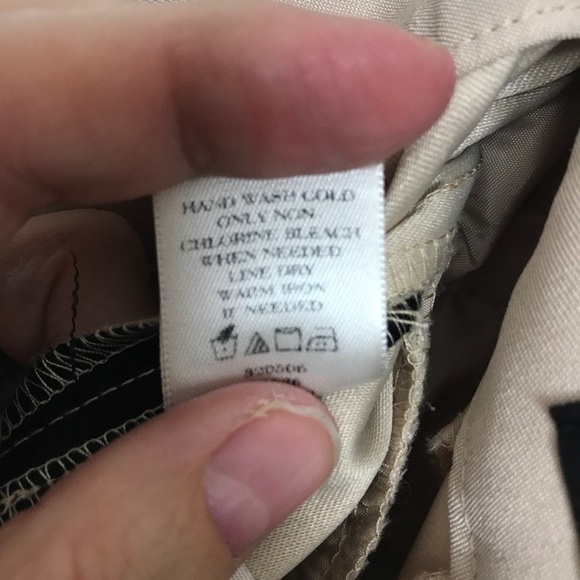 Ann Taylor khaki/black tuxedo pants back pockets 2 - Picture 8 of 8